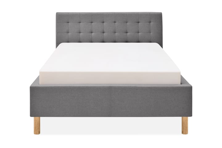 Sängram Midonia 120x200 cm - Ljusgrå/Ek - Möbler - Säng - Komplett sängpaket