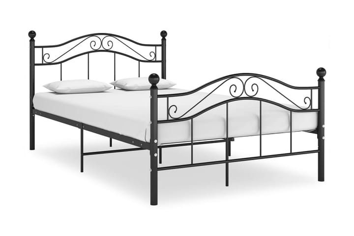 Sängram svart metall 120x200 cm - Svart - Möbler - Säng - Sängram & sängstomme