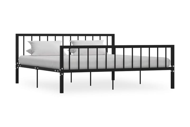 Sängram svart metall 180x200 cm - Svart - Möbler - Sängar - Sängram & sängstomme