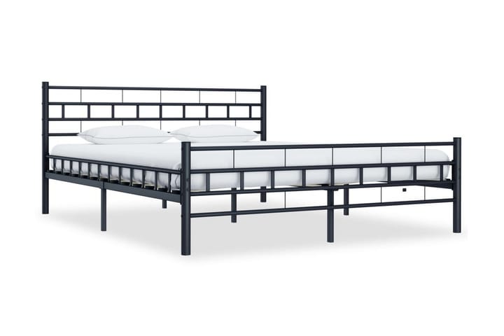 Sängram svart stål 140x200 cm - Svart - Möbler - Säng - Sängram & sängstomme