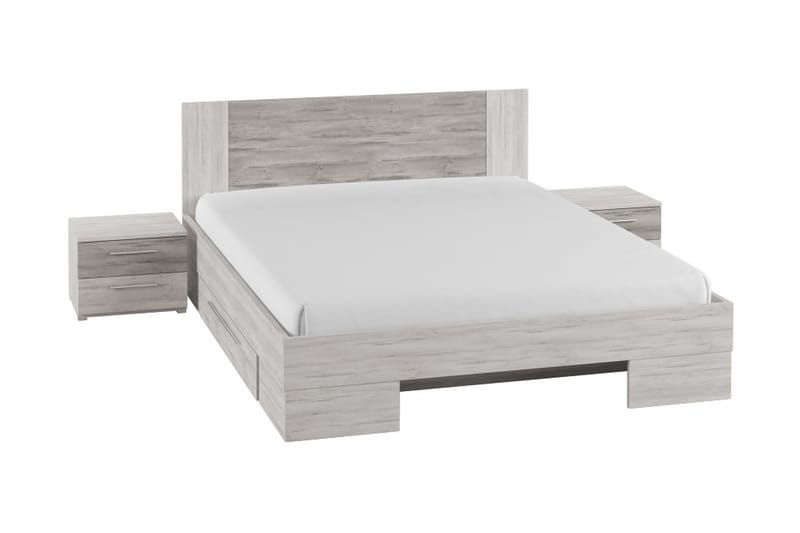 Sängram Tikob med lådor 180x200 cm - Ljusgrå - Möbler - Sängar - Sängram & sängstomme