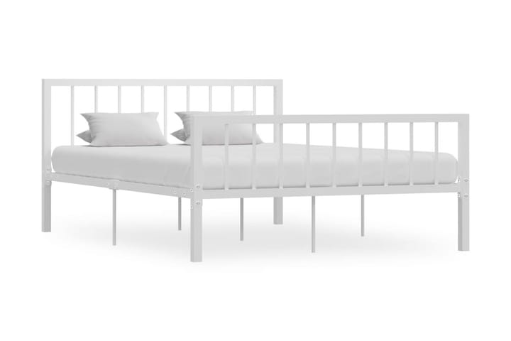 Sängram vit metall 140x200 cm - Vit - Möbler - Säng - Sängram & sängstomme