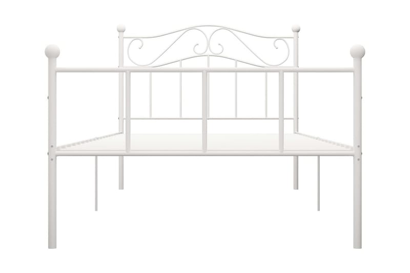 Sängram vit metall 90x200 cm - Vit - Möbler - Säng - Sängram & sängstomme