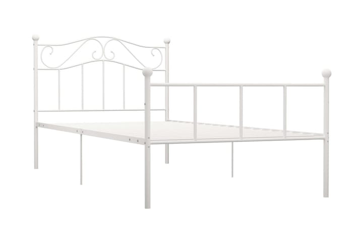 Sängram vit metall 90x200 cm - Vit - Möbler - Säng - Sängram & sängstomme