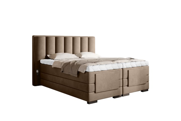 Ställbar Kontinentalsäng Masayuki 160x200 cm - Beige - Möbler - Säng - Ställbar säng