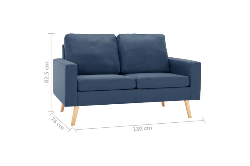 2-sitssoffa blå tyg - Blå - Möbler - Soffa - 2 sits soffa