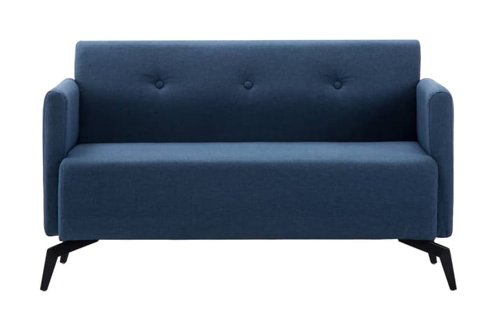 2-sitssoffa med tygklädsel 115x60x67 cm blå - Blå - Möbler - Soffa - 2 sits soffa