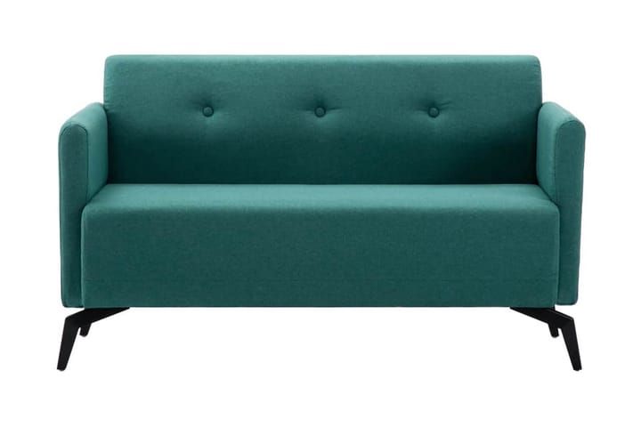 2-sitssoffa med tygklädsel 115x60x67 cm grön - Grön - Möbler - Soffa - Skinnsoffa