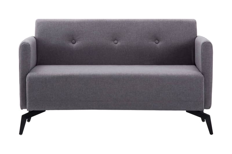 2-sitssoffa med tygklädsel 115x60x67 cm ljusgrå - Grå - Möbler - Soffa - 2 sits soffa