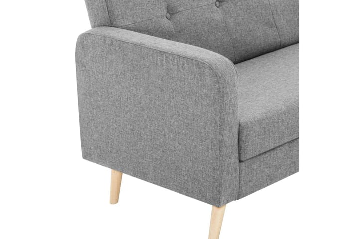 Soffa i tyg ljusgrå - Grå - Möbler - Soffa - 2 sits soffa