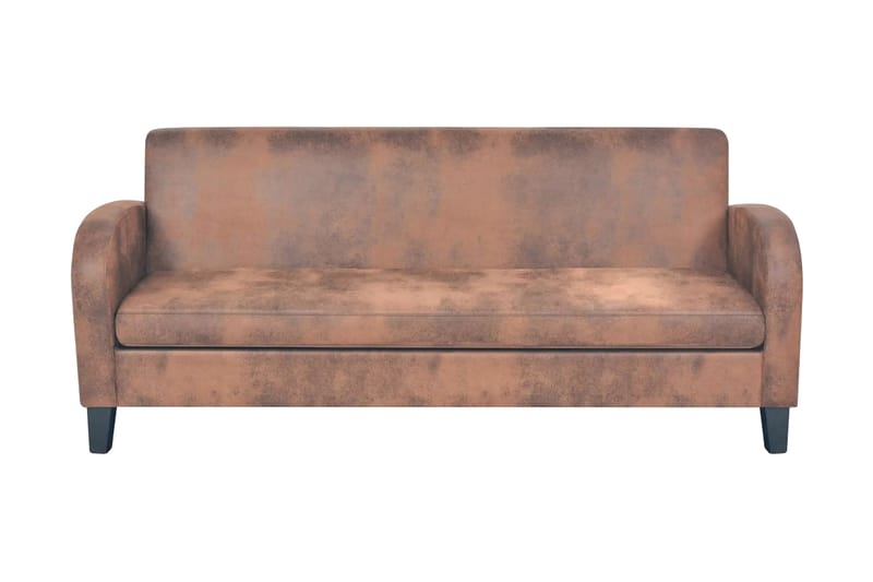 3-sitssoffa konstmocka brun - Brun - Möbler - Soffa - 3 sits soffa