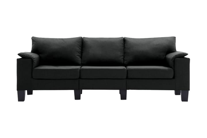 3-sitssoffa svart tyg - Svart - Möbler - Soffa - 4 sits soffa