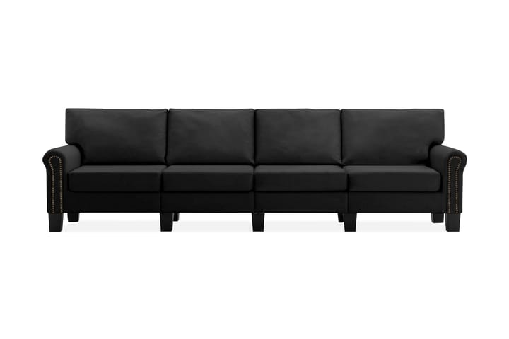4-sitssoffa svart tyg - Svart - Möbler - Soffa - 4 sits soffa