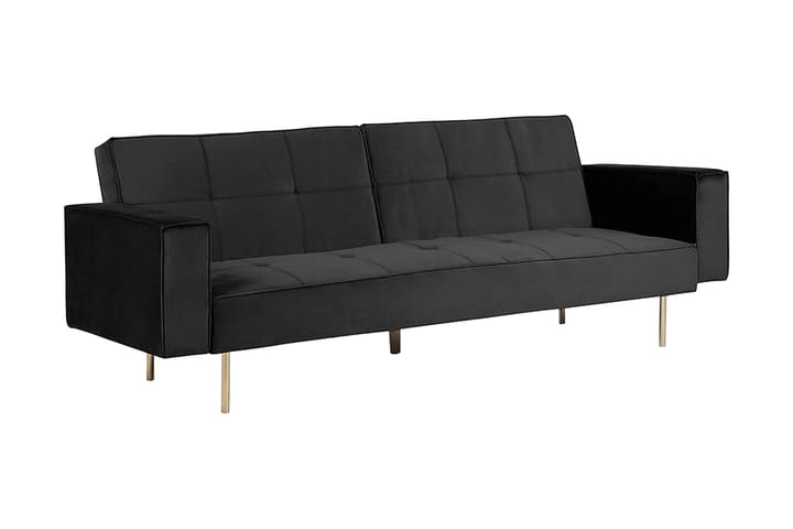 Bäddsoffa Visnes 218 cm - Svart - Möbler - Soffa - 3 sits soffa