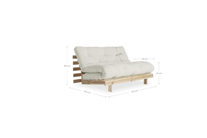 Bäddsoffa Roots Raw Natural/Trä/Natur - Karup Design - Möbler - Soffa - Bäddsoffa - Futon - Futon soffa