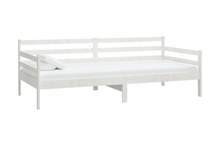 Dagbädd med madrass 90x200 cm vit massiv furu - Vit - Möbler - Soffa - Dagbädd