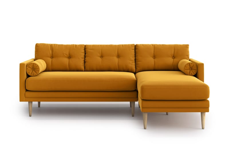3-sits Divansoffa Alory - Guld - Möbler - Soffa - Divansoffa & schäslongsoffa - 3 sits soffa med divan