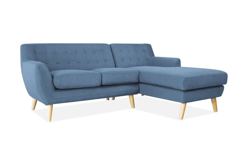 Hörnsoffa Motala 140 cm - Blå - Möbler - Soffa - Divansoffa & schäslongsoffa - 3 sits soffa med divan