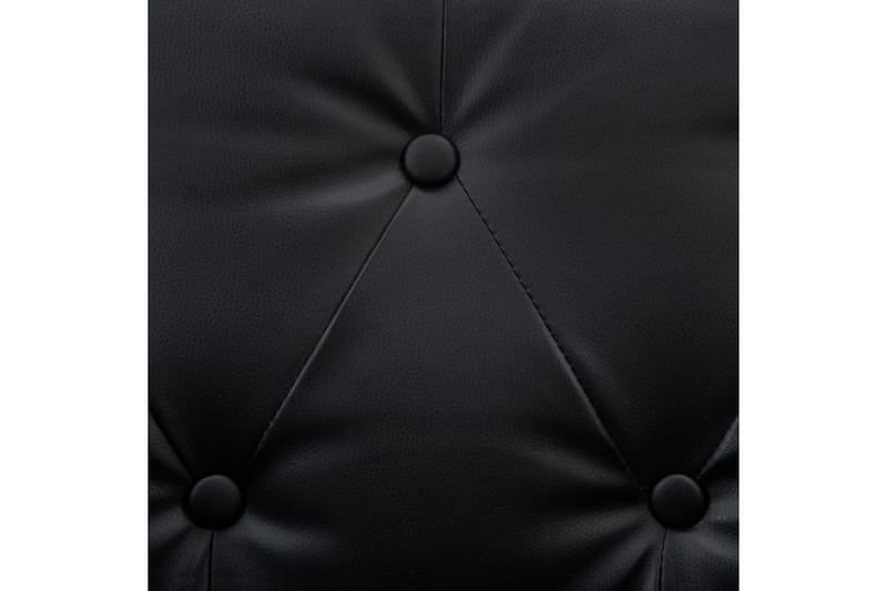 Chesterfieldsoffa 2-sits konstläderklädsel svart - Svart - Möbler - Soffa - Howardsoffa