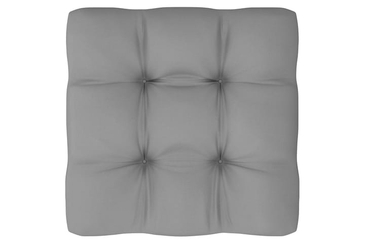 Mittensoffor 2 st med grå dynor massiv furu - Grå - Möbler - Soffa - Modulsoffa - Mittmodul