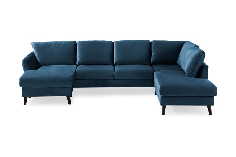 U-soffa Colt med Divan Vänster Sammet - Midnattsblå - Möbler - Soffa - U-soffa