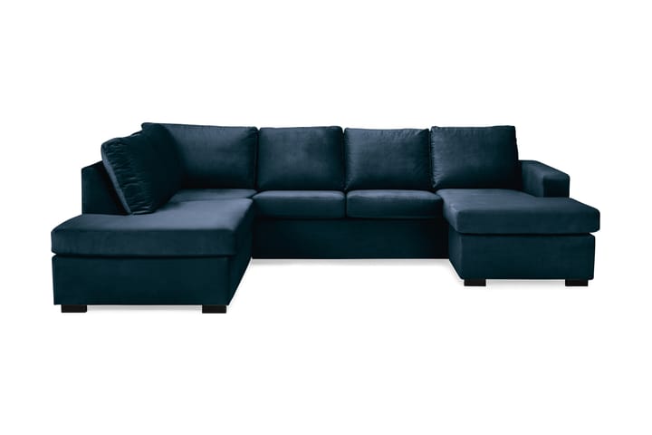 U-soffa Nevada Large Divan Höger Sammet - Midnattsblå - Möbler - Soffa - U-soffa