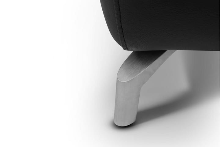 Reclinersoffa Ciela 3-sits Läder/PVC - Svart|Silver - Möbler - Soffa - Skinnsoffa