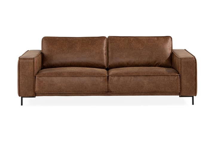 Soffa Minou 2,5-sits Bonded Leather - Brun - Möbler - Soffa - 2 sits soffa