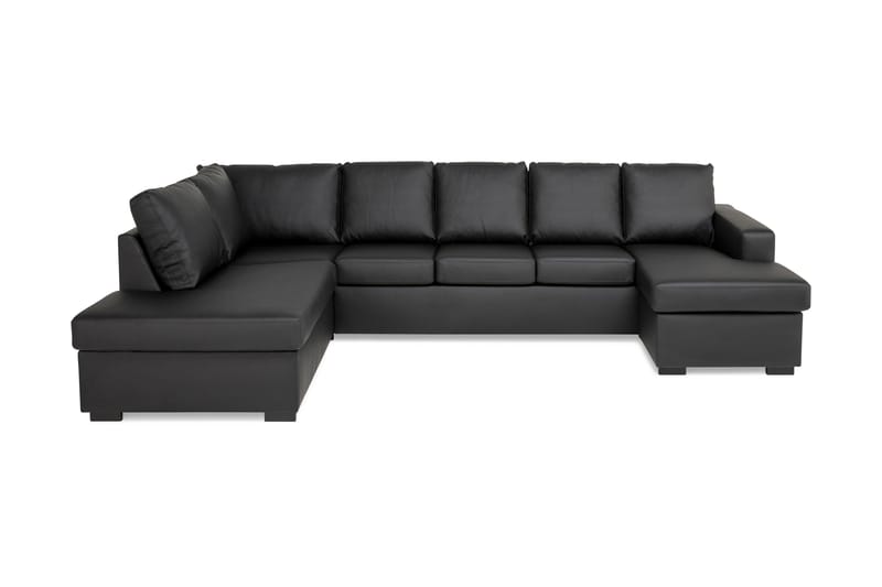 U-soffa Nevada XL Divan Höger - Svart Konstläder - Möbler - Fåtölj & stolar - Pall & puff - Fotpallar