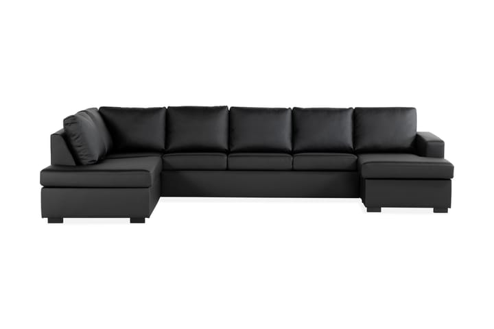 U-soffa Nevada XL Divan Höger - Svart Konstläder - Möbler - Soffa - U-soffa
