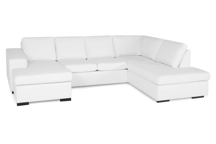 U-soffa Sit Down med Divan Vänster Konstläder - Vit - Möbler - Soffa - Skinnsoffa