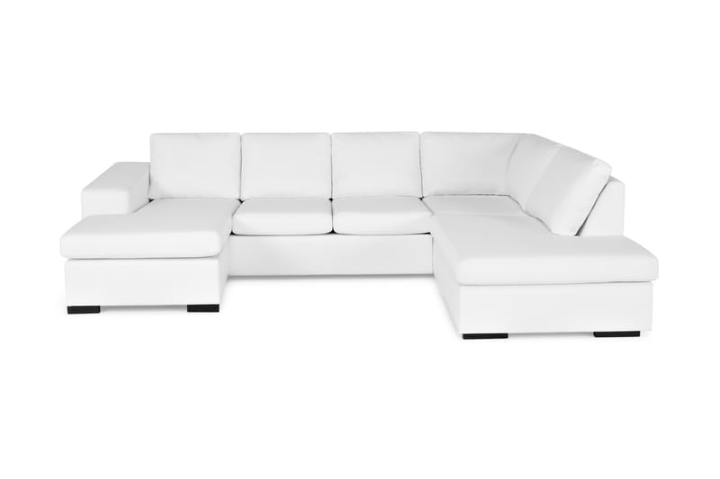 U-soffa Sit Down med Divan Vänster Konstläder - Vit - Möbler - Soffa - Skinnsoffa