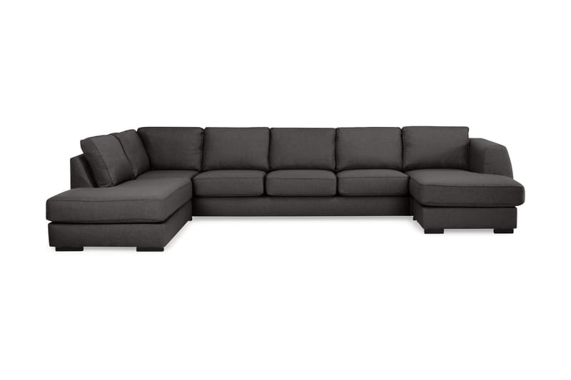 U-soffa Ontario Large med Divan Höger - Mörkgrå - Möbler - Fåtölj & stolar - Pall & puff - Fotpallar