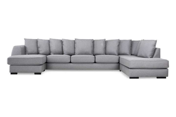 U-soffa Ontario Large med Divan Vänster inkl Kuvertkuddar - Ljusgrå - Möbler - Soffa - U-soffa