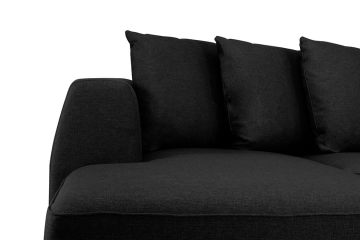 U-soffa Ontario Large med Divan Vänster inkl Kuvertkuddar - Svart - Möbler - Soffa - U-soffa
