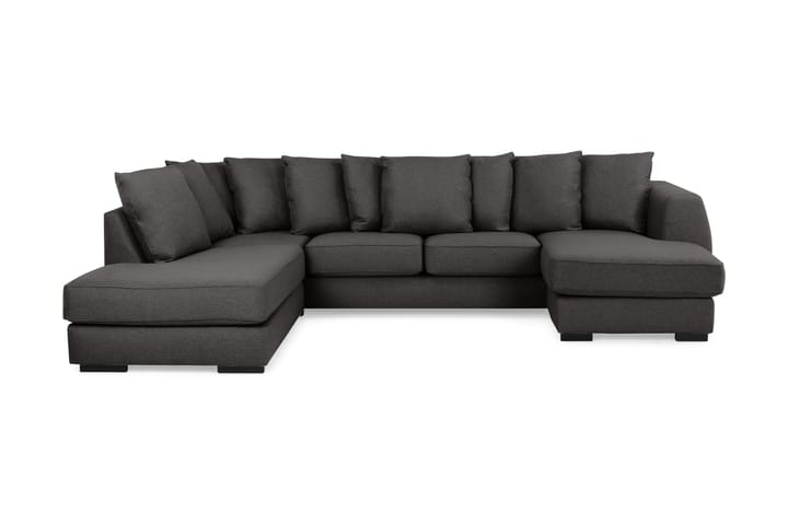 U-soffa Ontario med Divan Höger inkl Kuvertkuddar - Mörkgrå - Möbler - Soffa - Sofftillbehör - Nackstöd soffa