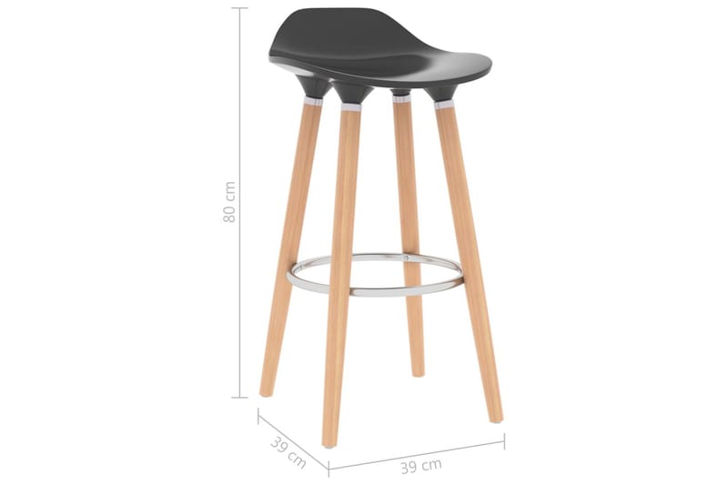 Barstolar 2 st antracit - Grå - Möbler - Fåtölj & stolar - Barstol & barpall