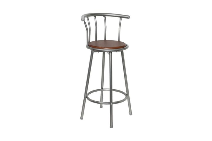 Barstolar 2 st brun stål - Brun - Möbler - Fåtölj & stolar - Barstol & barpall