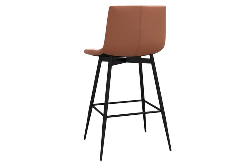 Barstolar 2 st ljusbrun konstläder - Brun - Möbler - Fåtölj & stolar - Barstol & barpall