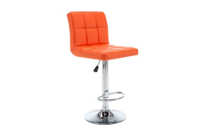 Barstolar 2 st orange konstläder - Orange - Möbler - Fåtölj & stolar - Barstol & barpall