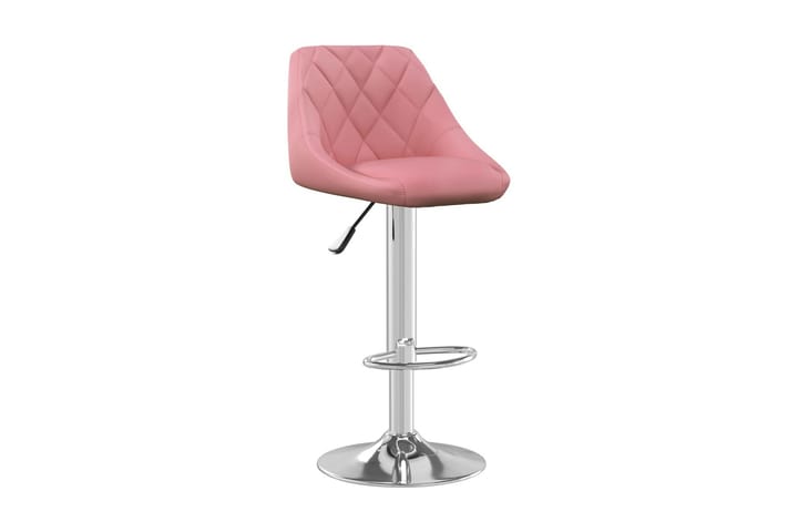 Barstolar 2 st rosa sammet - Rosa - Möbler - Fåtölj & stolar - Barstol & barpall