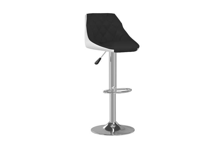 Barstolar 2 st svart och vit konstläder - Svart - Möbler - Fåtölj & stolar - Barstol & barpall