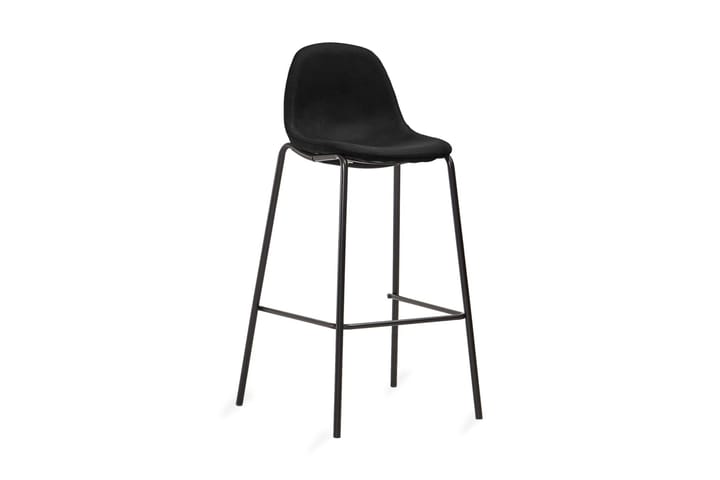 Barstolar 4 st svart tyg - Svart - Möbler - Fåtölj & stolar - Barstol & barpall