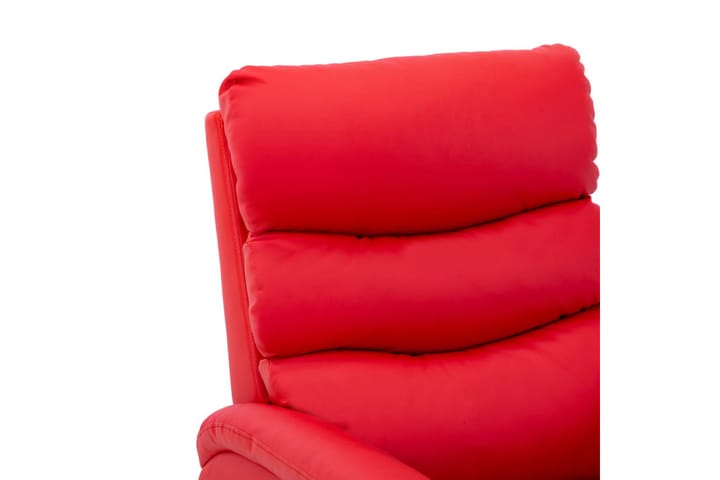 Fällbar fåtölj röd konstläder - Röd - Möbler - Fåtölj & stolar - Fåtölj - Biofåtölj & reclinerfåtölj