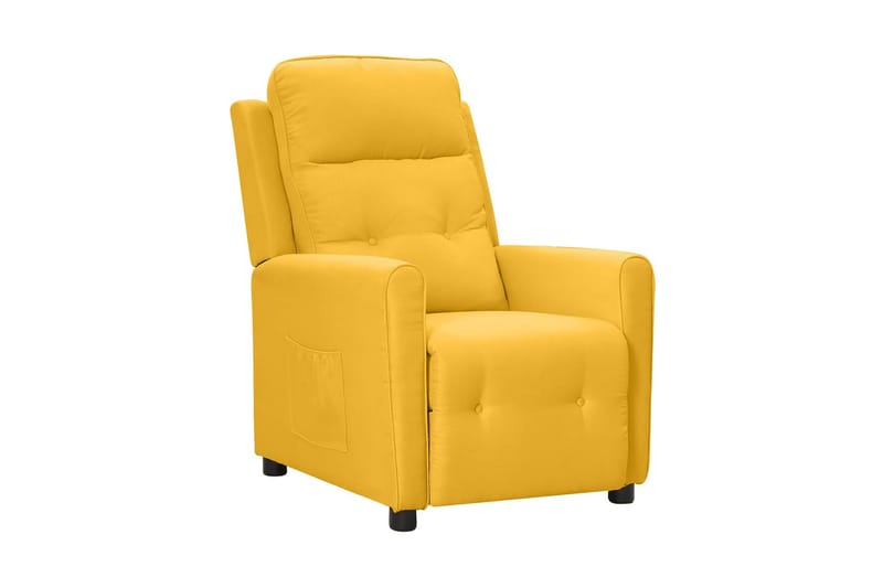 Vilstol gul sammet - Gul - Möbler - Fåtölj & stolar - Fåtölj - Biofåtölj & reclinerfåtölj