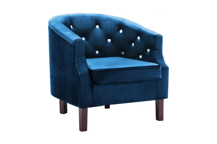 Fåtölj blå sammet - Blå - Möbler - Fåtölj & stolar - Fåtölj - Chesterfield fåtölj