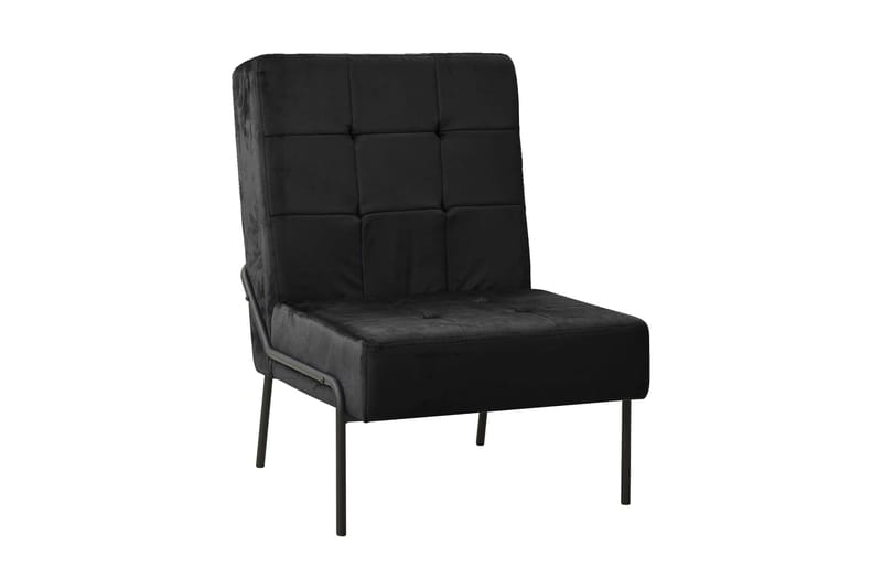 Avkopplingsstol 65x79x87 cm svart sammet - Svart - Möbler - Fåtölj & stolar - Fåtölj - Fåtölj utan armstöd