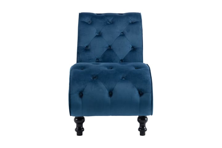 Schäslong blå sammet - Blå - Möbler - Fåtölj & stolar - Fåtölj - Liggfåtölj