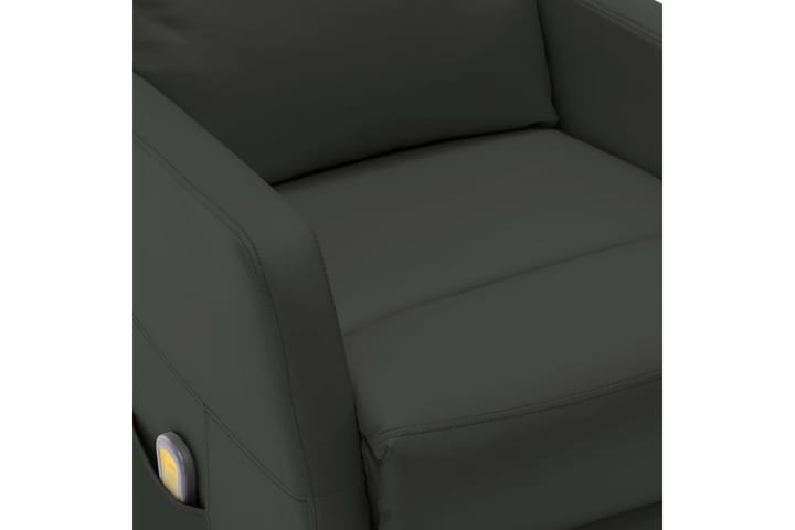 Massagefåtölj antracit konstläder - Grå - Möbler - Fåtölj & stolar - Fåtölj - Massagestol & massagefåtölj