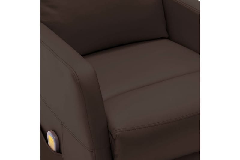 Massagefåtölj brun konstläder - Brun - Möbler - Fåtölj & stolar - Fåtölj - Massagestol & massagefåtölj